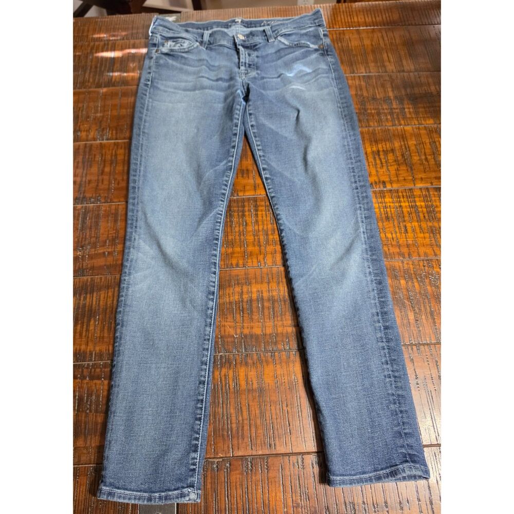 7 For All Mankind The Ankle Skinny Blue Jeans Women's Size 26 / 4